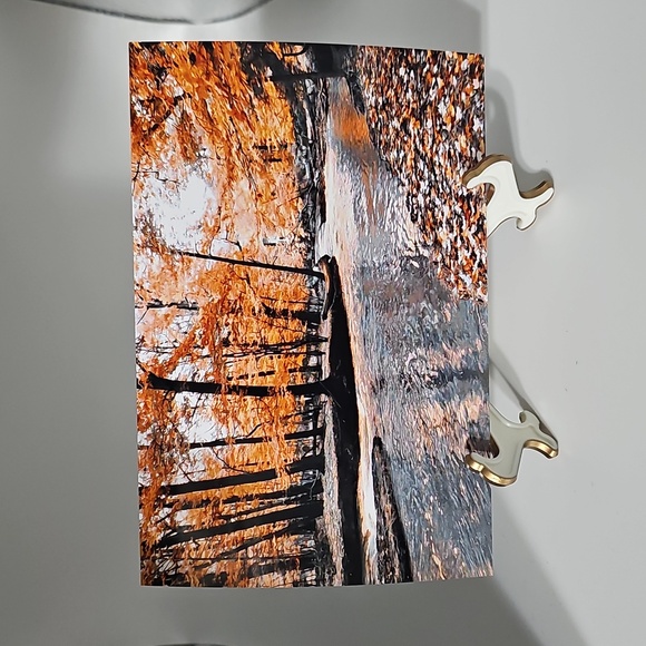 4x6 Orange Autumn Forest Woods Fall Forest Oil Painting Glossy Print - Picture 4 of 4